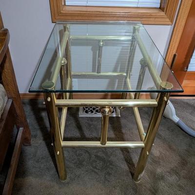 Brass and Glass side table