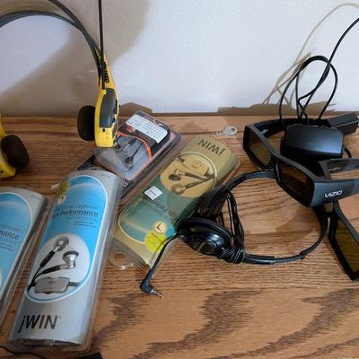 Ear buds, Vizio glasses