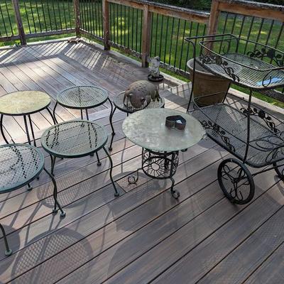 Metal outdoor tables