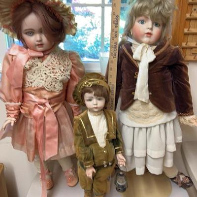 Three Porcelain Dolls