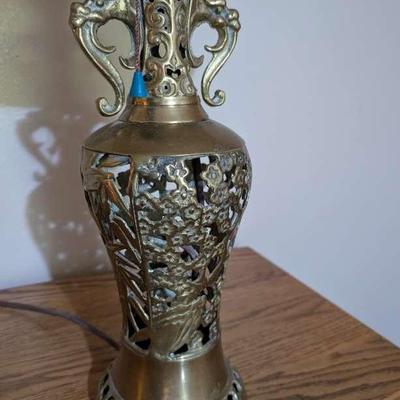 Brass Lamp with Shade