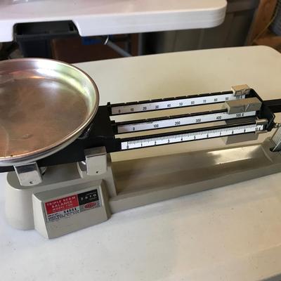 Triple Beam Balance Scale And Lamp