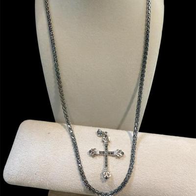 Sterling Chain And Cross 