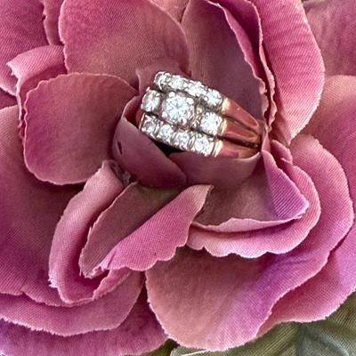 14k Gold And Diamond Engagement Ring 