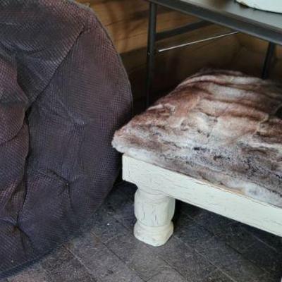 Fuzzy Foot Stool