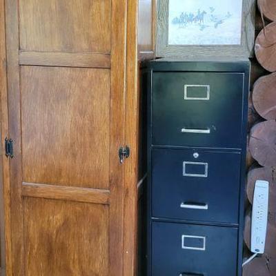 Wood Cabinet and Filing Cabinet