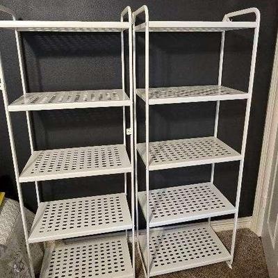 2 Metal Storage Shelves