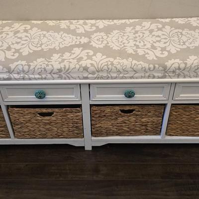 Entry Bench With Baskets