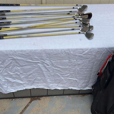 Golf Clubs And Holder