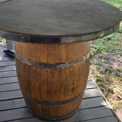 Wine Barrel Cocktail Table