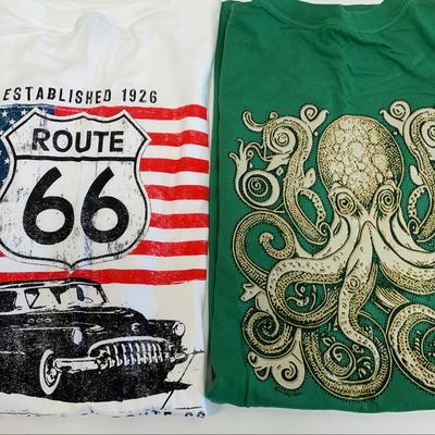 Two Crazy Shirts Hawai'i Men's XXXL - Route 66 & Octopus