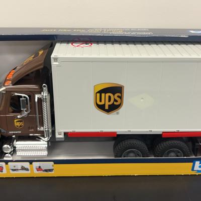 Brand New Bruder Mack Granite UPS Logistics Truck & Forklift (2828)