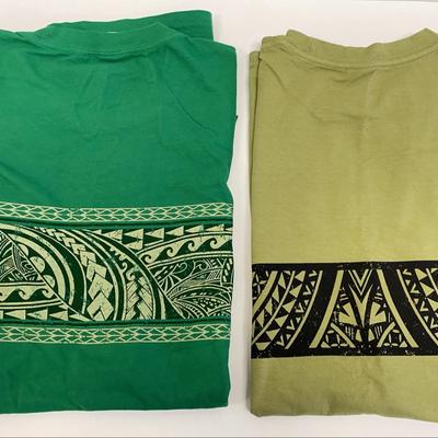 Two Crazy Shirts Hawai'i Men's XXL Shirts - Whales/Turtles & Olive Green