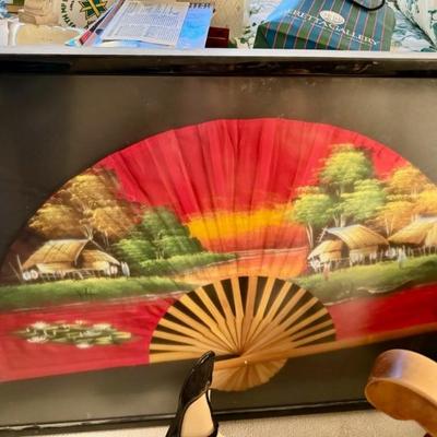 Framed fan from Burma