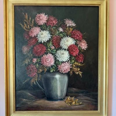 Floral canvas art 