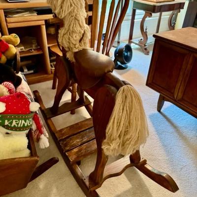 Wood rocking horse