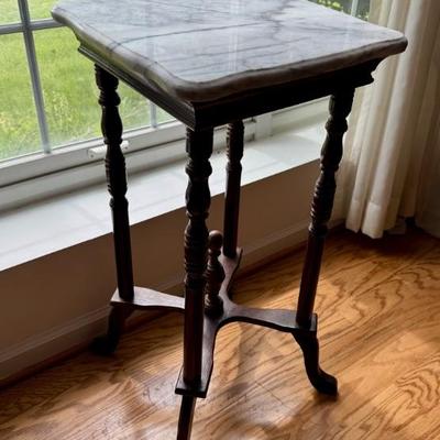 Marble top plant stand 