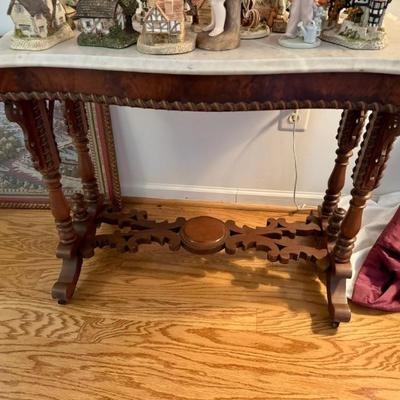 Marble top console table