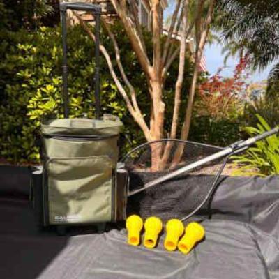 Cg126 calissa rolling tackle box and net