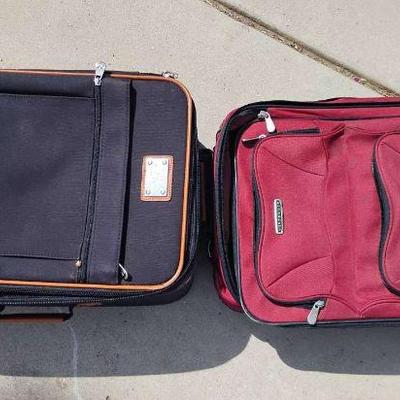 Cg122 black and red luggage