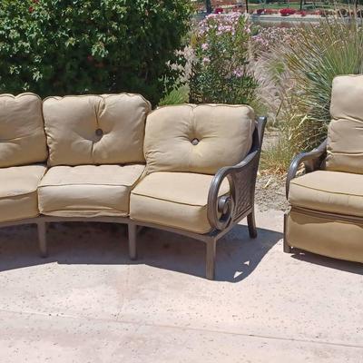 Castelle 3 Seater Bench And Recliner