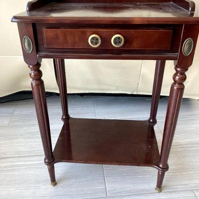 Brown Wooden Entry Table With Drawer