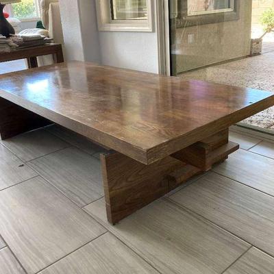 Heavy Wooden Large Coffee Table
