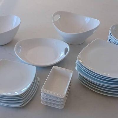 Assorted White Dinner Dishes