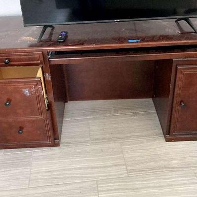 Tanker Style Wooden Desk