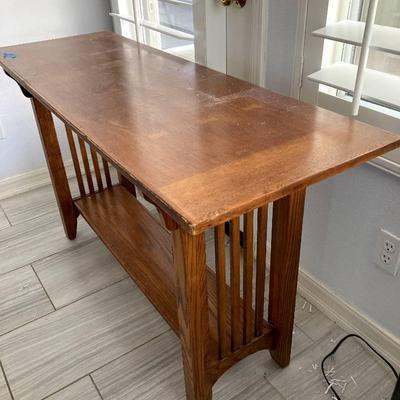 Mission Style Wood Console Or Sofa Table