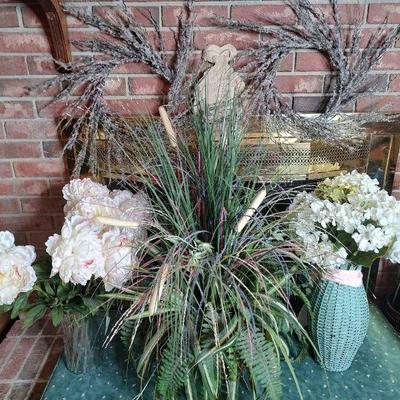 Faux flower arrangements