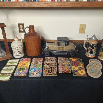 Steins, decanter and more