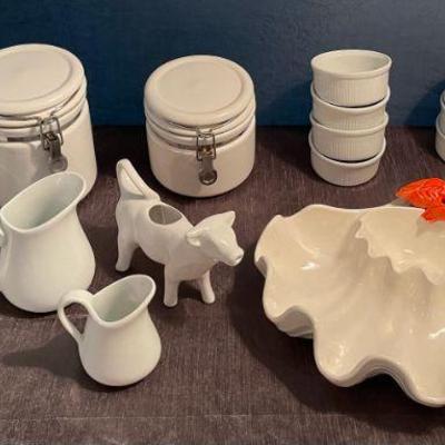 Canisters pitchers and serving ware