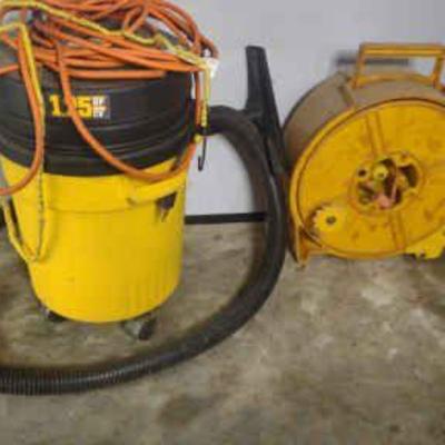 Shop vac and cord reel