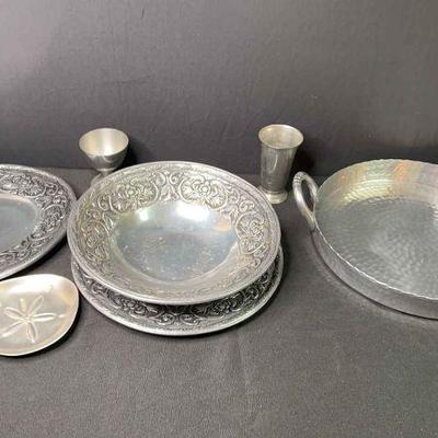 Pewter serving ware