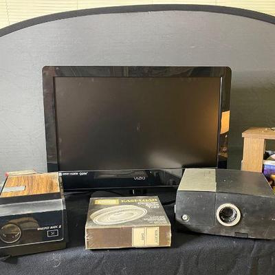 Vizio TV, projectors, CDs and records