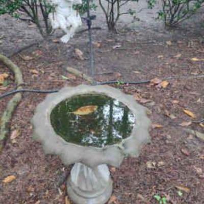 Concrete bird bath
