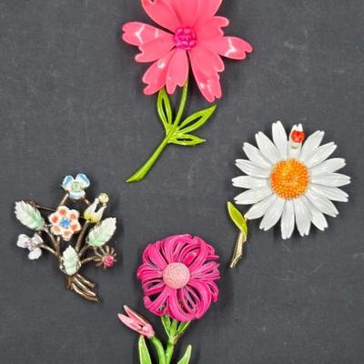 flower brooches 