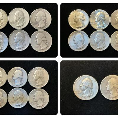 Twenty Washington Silver Quarters (C24)