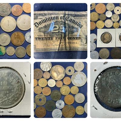 Large Foreign Coin Collection - Inc Silver, 1800’s & More (C43)