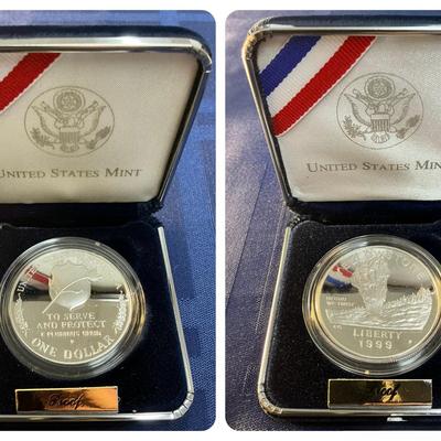 Yellowstone & Law Enforcement Memorial Silver Coins (C31)