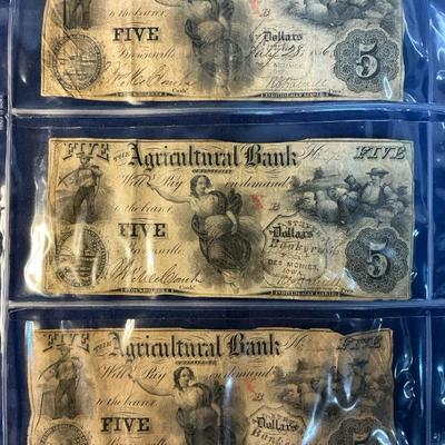 Agricultural Bank of Tennessee $5 Notes (1856) (C10)