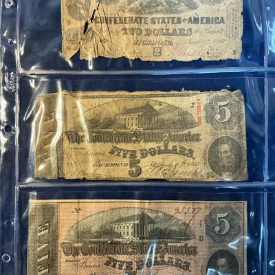 Confederate Notes - Richmond $2, $5, $5 Notes (C2)