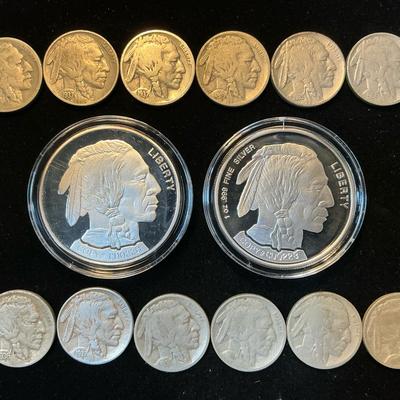 One 1oz .999 Silver Buffalo Proof Nickel + One Clad Plus Originals (C19)