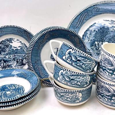 Vintage “Currier & Ives” Tableware Assortment 