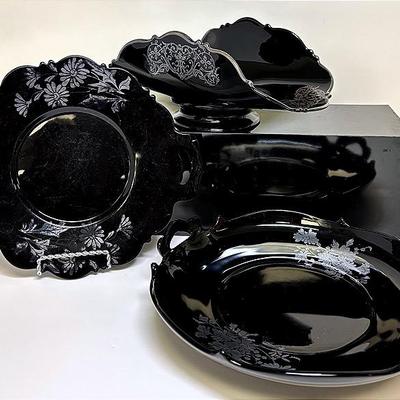 L.E. Smith Mt. Pleasant Black Amethyst Glass and More 