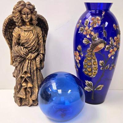 Coralene Cobalt Blue Vase and More 