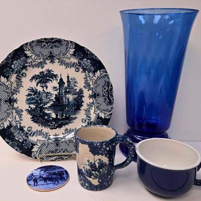Cobalt Blue Art Deco Beehive Vase and More