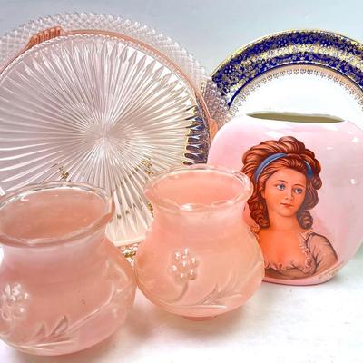Pink Depression Glass Platter and More