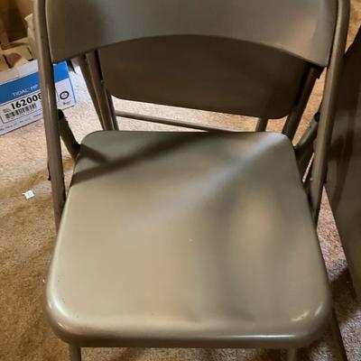 6 Brutalist Folding Chairs By Mecoliné